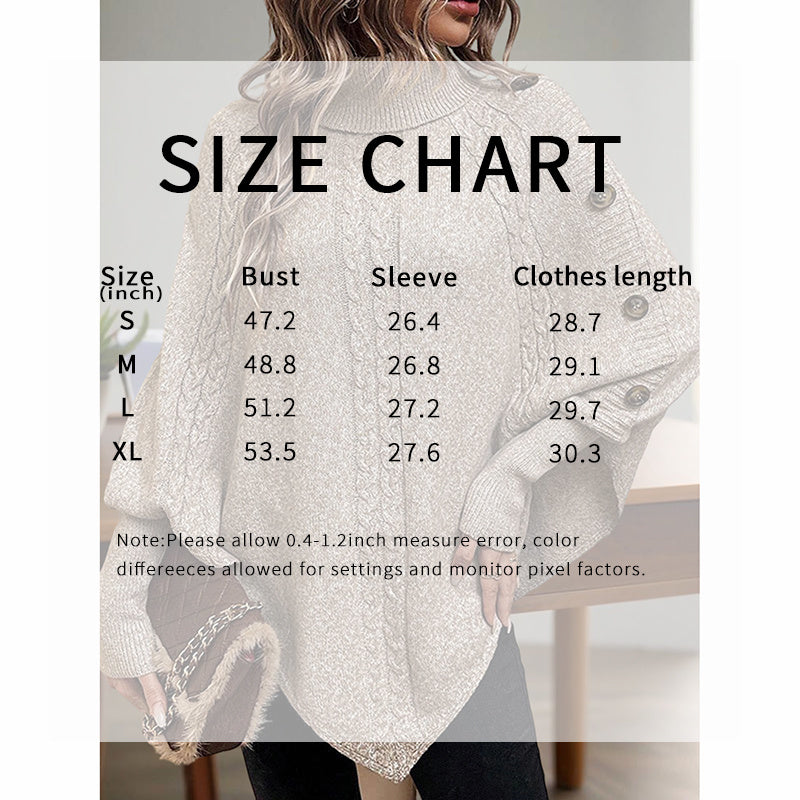 Women's Asymmetry Hem Turtleneck Sweater - Batwing Long Sleeve Casual Pullover For Fall Winter