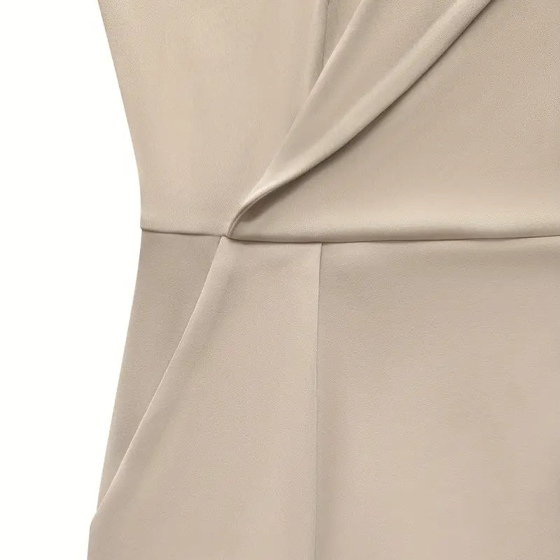 Women's V-Neck Short Dress With Pockets - Long Sleeve Belted Casual Fall Dress